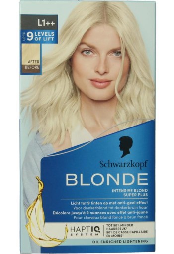 Schwarzkopf Blonde haarverf intensive bond super plus L1++ 1 Set