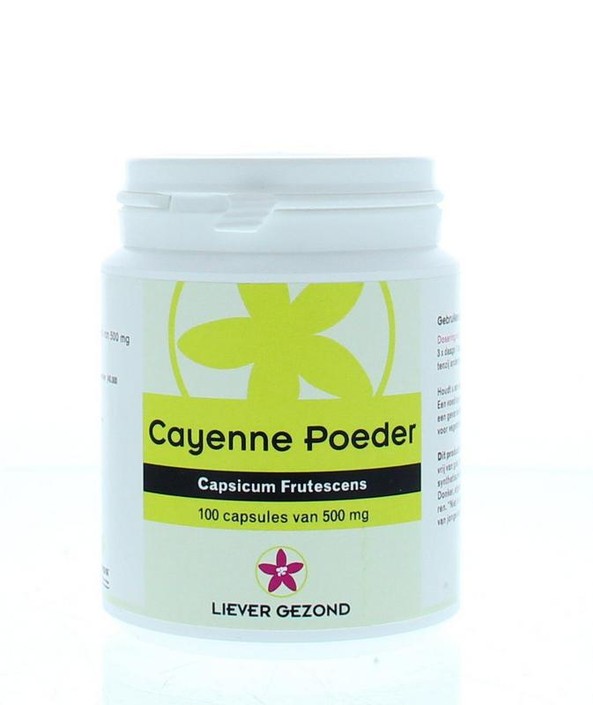 Liever Gezond Cayenne poeder (100 Capsules)