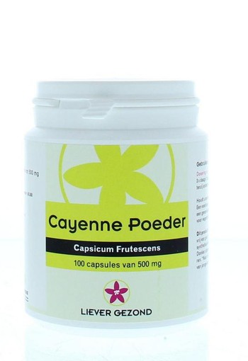Liever Gezond Cayenne powder (100 Capsules)