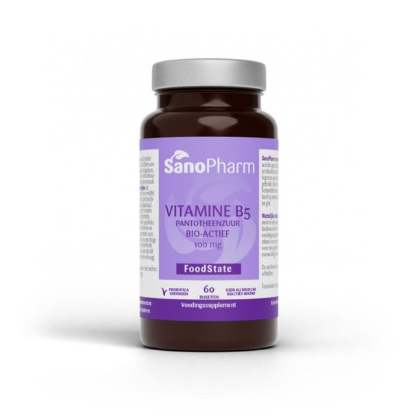 Sanopharm Vitamine B5 pantotheenzuur 100 mg (60 Tabletten)