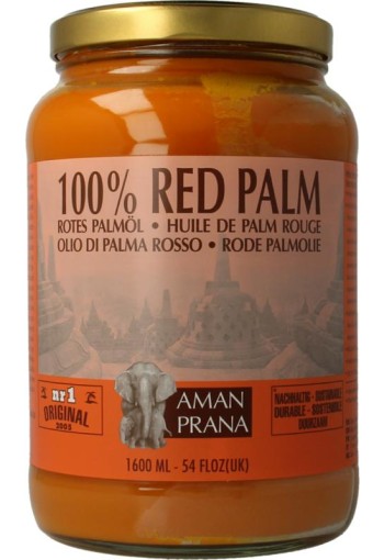 Amanprana Rode palm olie bio (1600 Milliliter)