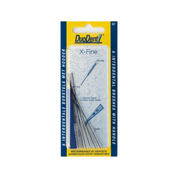 Duodent Interdentaal borstel extra fine 0.7 (6 Stuks)