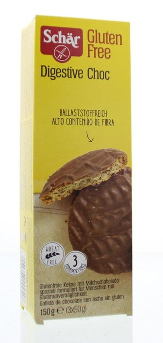 Dr Schar Digestive chocolade glutenvrij (150 Gram)