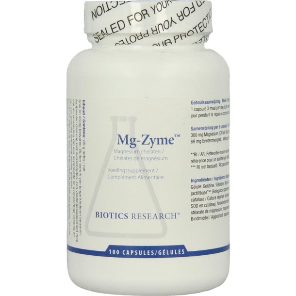 Biotics MG zyme 100mg (100 Capsules)