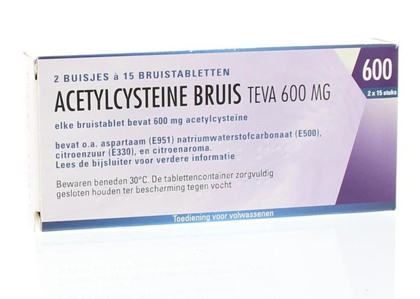 Teva Acetylcysteine 600 mg (30 Bruistabletten)