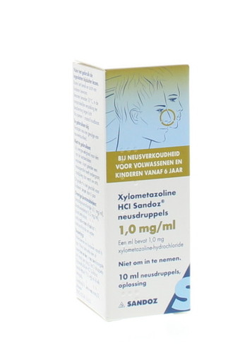 Sandoz Xylometazoline 1 mg/ml druppels (10 Milliliter)