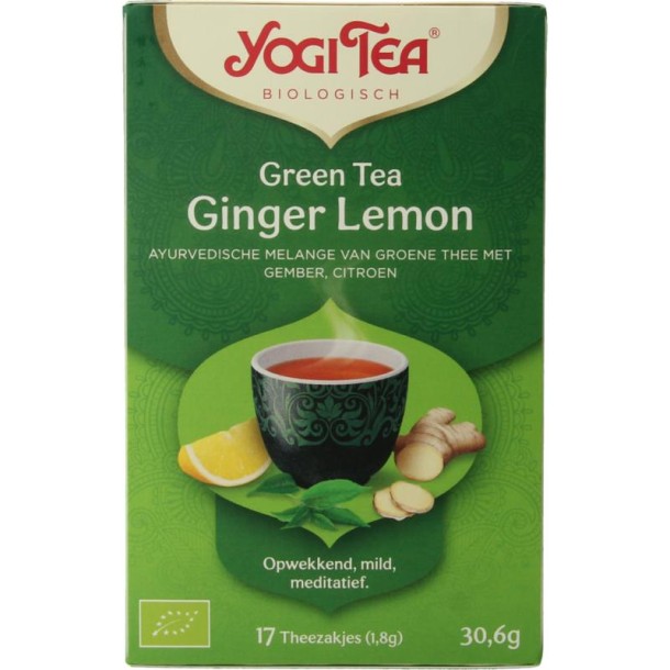 Yogi Tea Green tea ginger lemon bio (17 Zakjes)