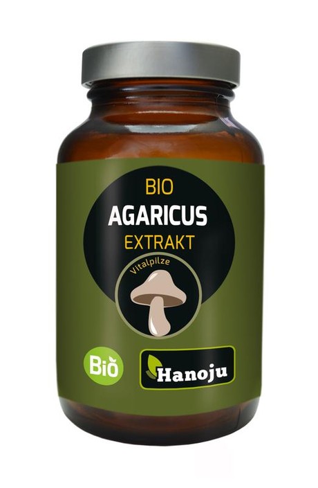 Hanoju Agaricus paddenstoelen extract bio (90 Vegetarische capsules)