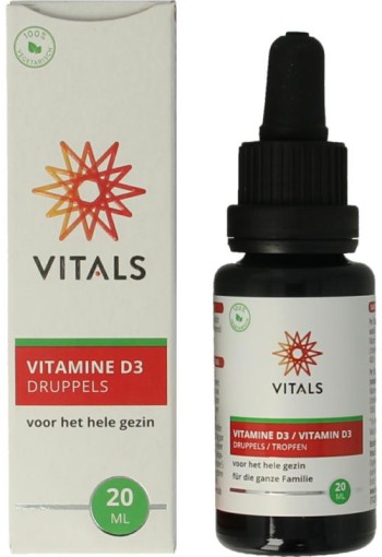 Vitals Vitamine D3 druppels (20 Milliliter)