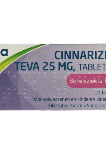 Teva Cinnarizine 25mg (10 Tabletten)