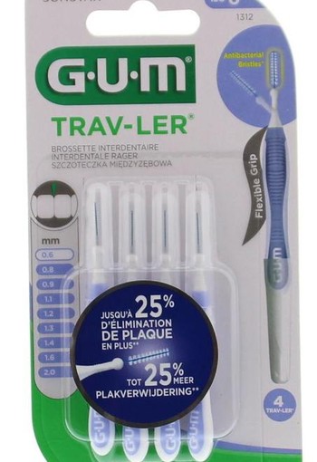 GUM Trav-ler rager 0.6mm (lavendel) (4 Stuks)