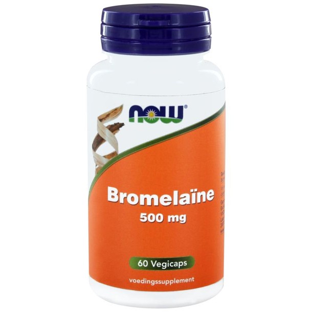 NOW Bromelaine 500mg (60 Vegetarische capsules)