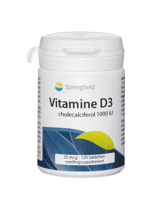 Springfield Vitamine D3 1000IU (120 Tabletten)