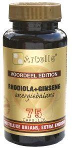 Artelle Rhodiola ginseng energiebalans (75 Capsules)