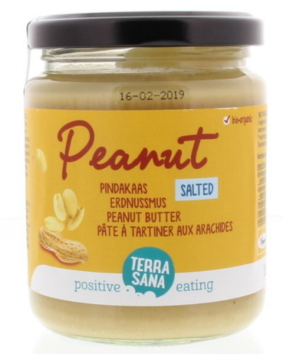 Terrasana Pindakaas fijn met himalayazout bio (250 Gram)