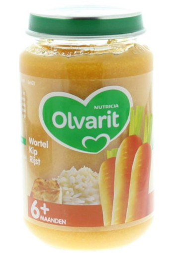 Olvarit Wortel Kip Rijst 6m03 200g