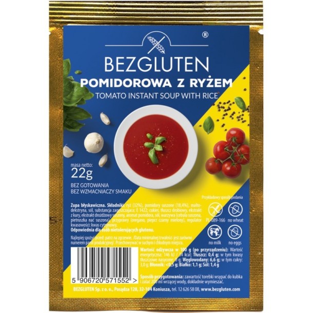 Bezgluten Tomatensoep (22 Gram)