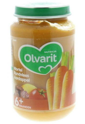 Olvarit Wortel Rundvlees Aardappels 6m04 200g