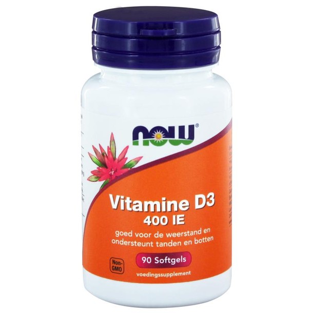 NOW Vitamine D3 400IE (90 Softgels)