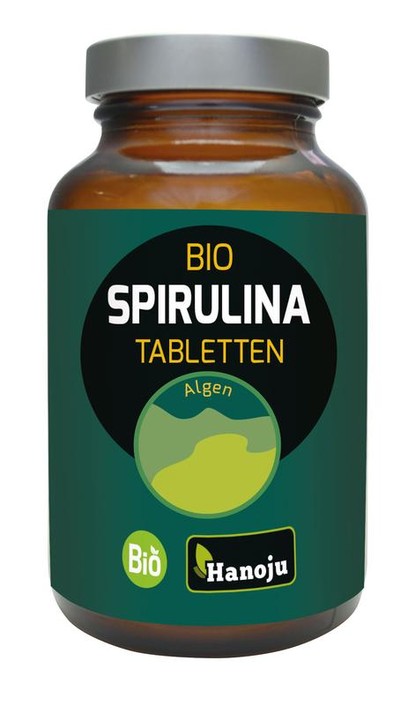 Hanoju Spirulina 400mg glas flacon bio (800 Tabletten)