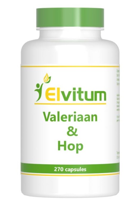 Elvitum Valeriaan en hop (270 Capsules)