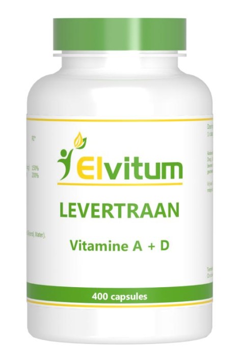 Elvitaal/elvitum Levertraan A D3 (400 Capsules)