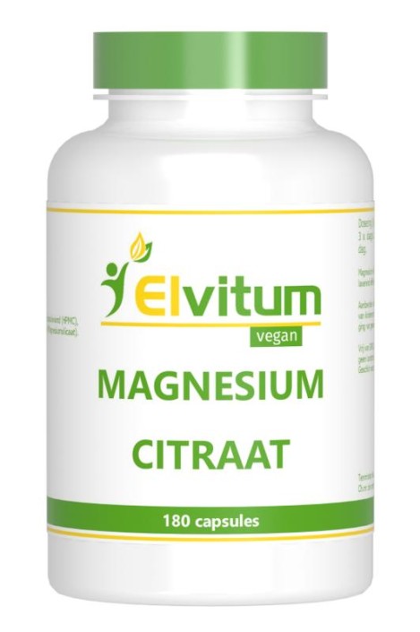 Elvitaal/elvitum Magnesium citraat (180 Vegetarische capsules)