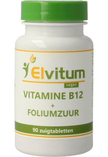 Elvitaal/elvitum Vitamine B12 1000mcg + foliumzuur (90 Zuigtabletten)