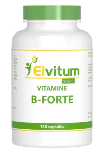 Elvitaal/elvitum Vitamine B-forte gistvrij (180 Vegetarische capsules)