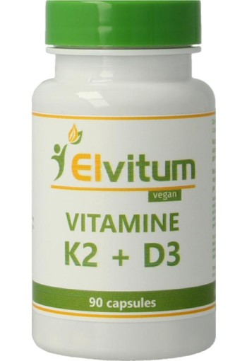 Elvitaal/elvitum Vitamine K2 & D3 (90 Vegetarische capsules)