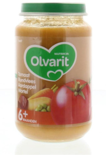 Olvarit Tomaat Rundvlees Aardappel Wortel 200g