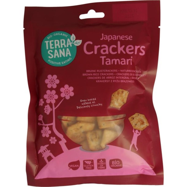 Terrasana Japanse bruine rijscrackers eko bio (60 Gram)