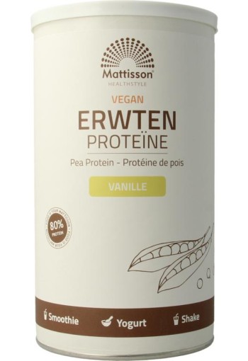 Mattisson Absolute erwten proteine vanille vegan (350 Gram)