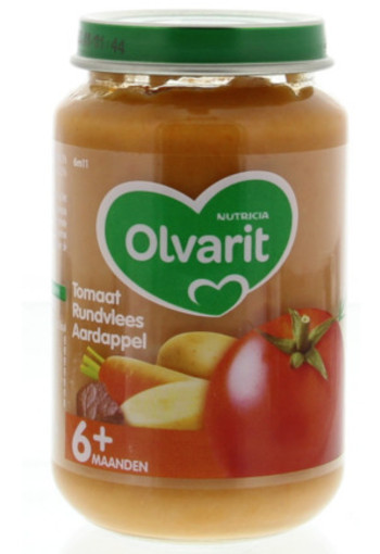 Olvarit Tomaat Rundvlees Aardappel 6m11 200g