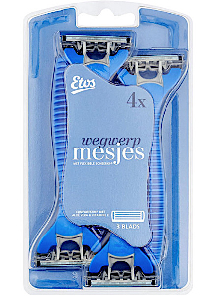 Etos Man wegwerpmesjes 3 blads 4 stuks