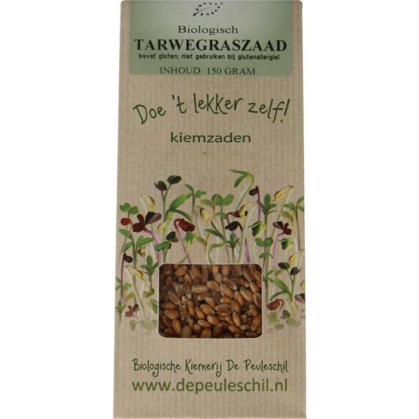 Peuleschil Tarwegras zaad bio (150 Gram)