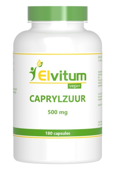 Elvitum Caprylzuur 500mg (180 Vegetarische capsules)