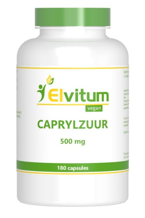 Elvitaal/elvitum Caprylzuur 500mg (180 Vegetarische capsules)