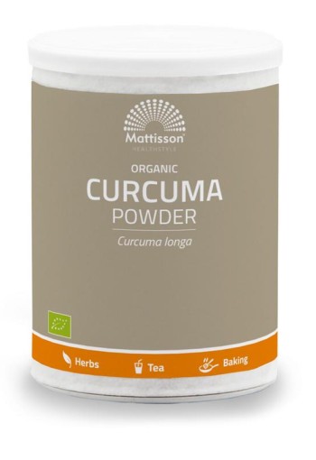 Mattisson Geelwortel poeder curcuma longa bio (125 Gram)