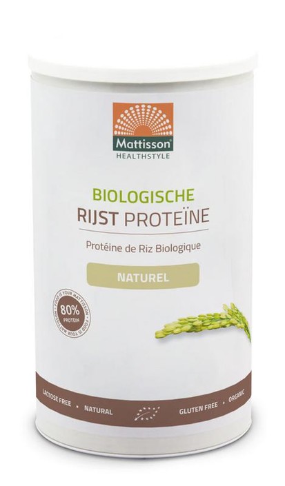 Mattisson Rijst proteine naturel vegan 80% bio (500 Gram)