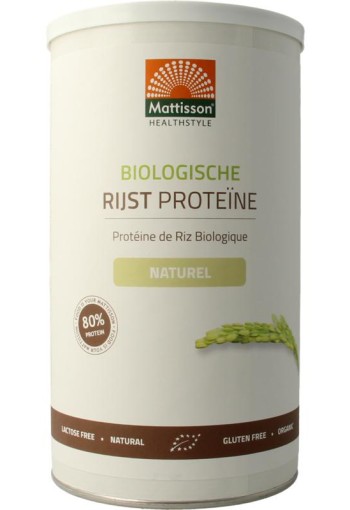 Mattisson Rijst proteine naturel vegan 80% bio (500 Gram)