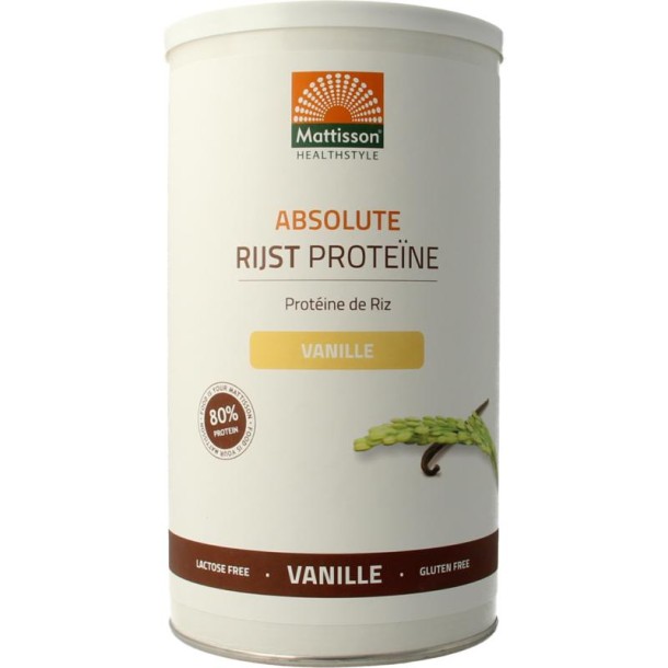 Mattisson Absolute rijst proteine vanille vegan 80% (500 Gram)