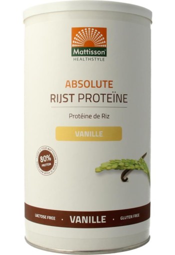 Mattisson Absolute rijst proteine vanille vegan 80% (500 Gram)