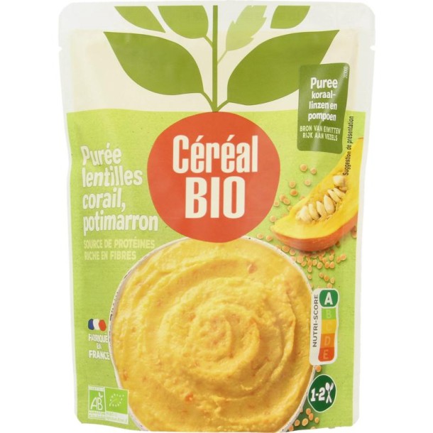 Cereal Bio Puree linzen/pompoen bio (250 Gram)