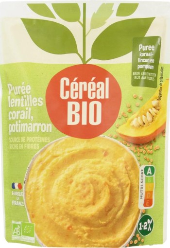 Cereal Bio Puree linzen/pompoen bio (250 Gram)