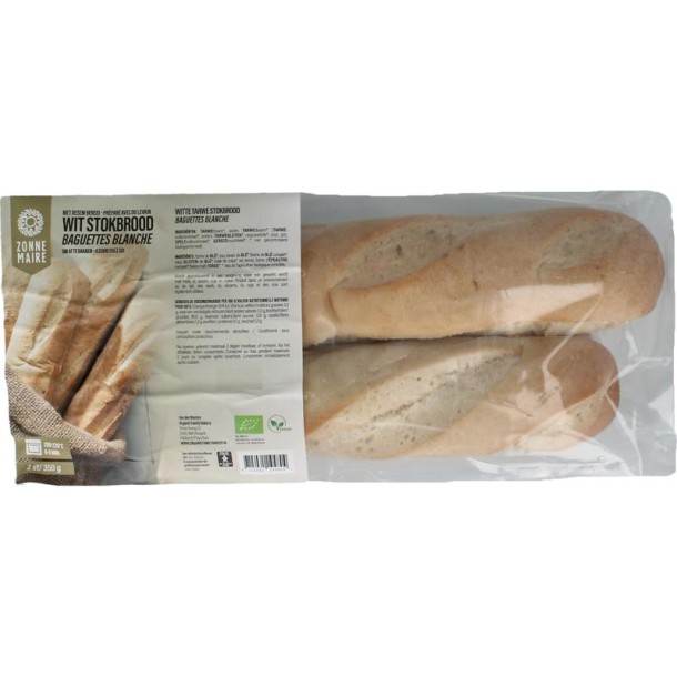 Zonnemaire Stokbrood wit bio (2 Stuks)