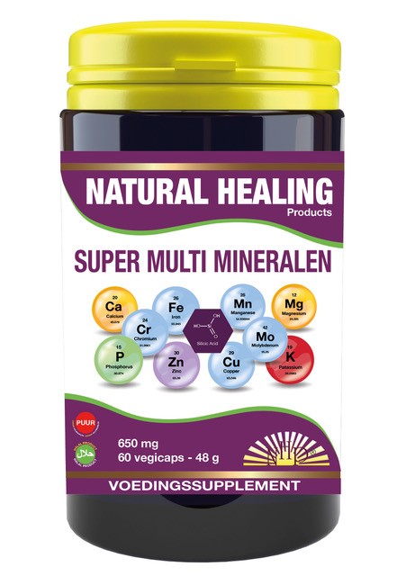 NHP Super multi mineralen 650mg puur (60 Capsules)