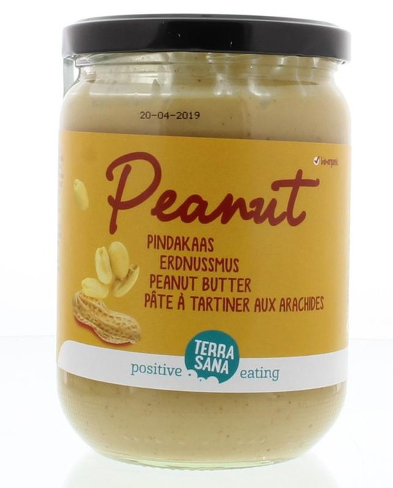 Terrasana Pindakaas fijn zonder zout bio (500 Gram)