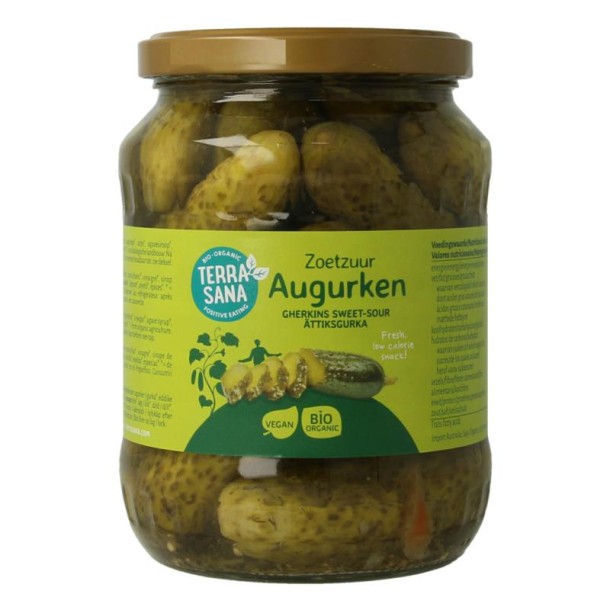 Terrasana Augurken fris zoet/zuur bio (670 Gram)