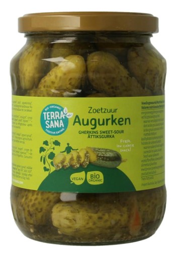 Terrasana Augurken fris zoet/zuur bio (670 Gram)